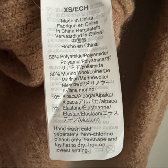 J Crew Mockneck Sweater Camel Tan Brown Supersoft Yarn Cozy Knit Fall Neutral XS - Picture 4 of 8